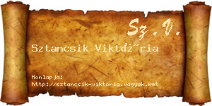 Sztancsik Viktória névjegykártya