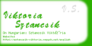 viktoria sztancsik business card